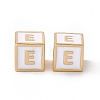 Rack Plating Brass Enamel Beads KK-B060-04G-04E-2