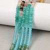 Glass & Natural Red Aventurine & Dyed White Jade & Topaz Jade & Quartz & Green Aventurin Beads Strands G-Z135-C03-2x4mm-1