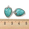 Natural Turquoise Faceted Pendants G-M431-06P-08-3
