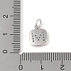 Rack Plating Brass Micro Pave CLear Cubic Zirconia Charms KK-E110-14P-M-3
