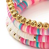 Polymer Clay Heishi Beads Bracelets Set BJEW-JB07242-03-9