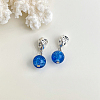 Brass Round Dangle Stud Earrings FS-WG0CE55-11-1