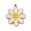 Ion Plating(IP) 304 Stainless Steel Enamel Pendants STAS-Q301-08G-1