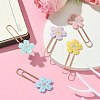 Polyester Embroidered Flower Bookmarks AJEW-JK00280-5