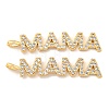Mother's Day Brass Micro Pave Cubic Zirconia Pendants KK-K378-11G-1