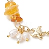 Natural Cultured Freshwater Pearl Beads Charm Bracelets BJEW-JB13767-01-3