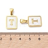 Ion Plating(IP) 304 Stainless Steel Pave Shell Pendants X-STAS-G327-01G-T-3