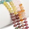 Natural Rhodonite & Yellow Aventurine & Rose Quartz & Amazonite & Lemon Jade & Strawberry Quartz & Green Aventurine Beads Strands G-G317-A01-3x6mm-1