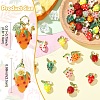5Pcs Handmade Lampwork Pendants PALLOY-YW00108-02A-3