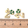 304 Stainless Steel Enamel & Rhinestone Pendants STAS-B130-01G-2-3