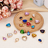  40Pcs 20 Styles Faceted Glass Rhinestone Pendants GLAA-TA0001-44-5