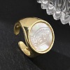 Brass & White Shell Cuff Open Rings KK-CBA56EF-42C-G-1
