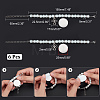 6Pcs 304 Stainless Steel Flat Round Sublimation Blank Tag Charm Bracelets with Glass Pearl Beaded BJEW-CA0001-06-2