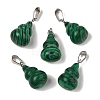 Synthetic Malachite Pendants G-B127-03P-07-2