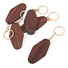 Walnut Wood Pendant Keychains KEYC-TAC0034-06B-2