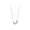 925 Sterling Silver Lucky Bead Rondelle Beaded Pendant Necklaces for Women FS-WGA8826-01-5