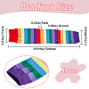 Rainbow Stripe Cotton Long Oversleeves for Clothing Protector AJEW-WH0009-20-2