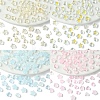 80Pcs 2 Styles Transparent Spray Painted Glass Beads GLAA-YW0003-72A-2