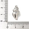 Brass Micro Pave Clear Cubic Zirconia Pendants KK-U046-02P-06-3