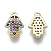 Brass Micro Pave Cubic Zirconia Charms KK-S348-550-NF-2