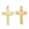 Brass Micro Pave Cubic Zirconia Pendants KK-M249-25G-1