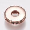 Brass Micro Pave Cubic Zirconia Bead Spacers ZIRC-K074-11A-02-3