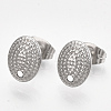 304 Stainless Steel Stud Earring Findings STAS-S079-74B-2