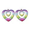 Rainbow Color Printed Iron Pendants RN-CBA3547-03C-1