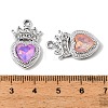 UV Plating Alloy Glass Pendants FIND-K032-10P-2
