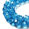 Electroplate Transparent Glass Beads Strands EGLA-A035-T10mm-A08-3