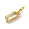 Brass Pave Cubic Zirconia Charms KK-F894-13G-04-2