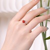 Anti-Tarnish Enamel Strawberry Finger Rings RJEW-Q814-10P-3