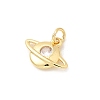 Brass Micro Pave Cubic Zirconia Charms KK-Z135-02G-04-2