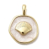 Brass Enamel Pendants KK-P338-08G-04-1