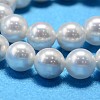 AB Color Plated Shell Pearl Round Bead Strands BSHE-L011-10mm-C001-4