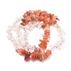 Natural Quartz Crystal & Carnelian Beads Strands G-L610-A29-01-3