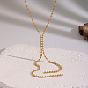 304 Stainless Steel Ball Chain Y-shaped Tassel Necklaces for Women YG1121-6