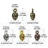 48Pcs 4 Colors Tibetan Style Alloy Pendants TIBEP-YW0001-80-3