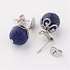 Natural Gemstone Stud Earrings EJEW-JE02127-3