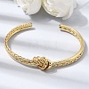 Brass Knotted Cuff Bangles for Women KK-CBACA61-02G-1