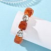 Acrylic Cube and Nuggets Beaded Stretch Bracelets for Girls BJEW-JB14281-2