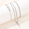 Alloy Cross Pendant Necklaces & Chain Bracelets Sets for Women SJEW-A002-01P-1