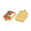 304 Stainless Steel Enamel Pendants STAS-H251-03A-04-3