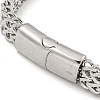 Tarnish Resistant 201 Stainless Steel Wheat Chain Bracelets with Magnetic Clasps for Women and Men BJEW-F473-07P-01-3