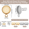 48Pcs 2 Styles Stainless Steel Stud Earring Findings STAS-BBC0010-23B-2