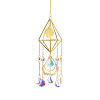 Golden Iron Wind Chime HJEW-K045-01G-01-1