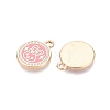 Rack Plating Alloy Enamel Pendants ENAM-N070-01C-02G-02-2