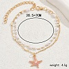 Boho Starfish Charm Multi-layer Anklets for Women MU9577-2-1