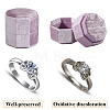 Velvet Cover Plastic Couple Ring Box VBOX-WH20003-001J-5