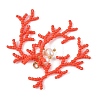 Glass Seed Beaded Big Pendants PALLOY-MZ01399-01-2